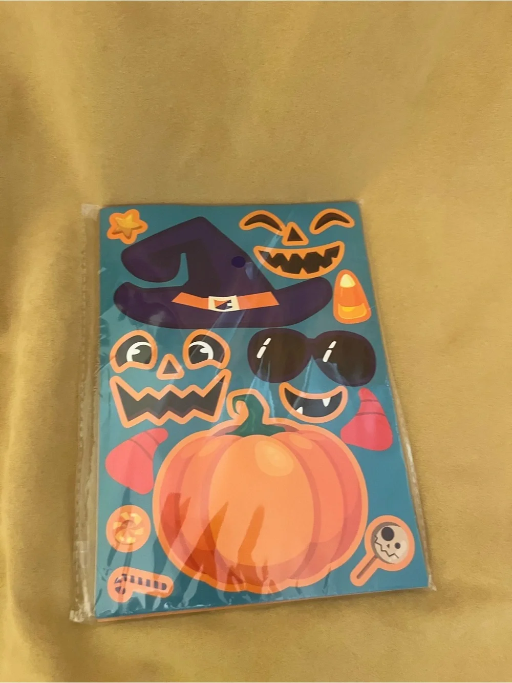 32 Count Halloween Make The Face Sticker Sheets